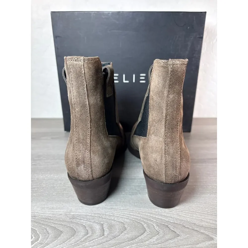 Ateliers‎ Bodhi Women'sBrown Oilked Suede Leather Boots Size 37 US 7- NIB